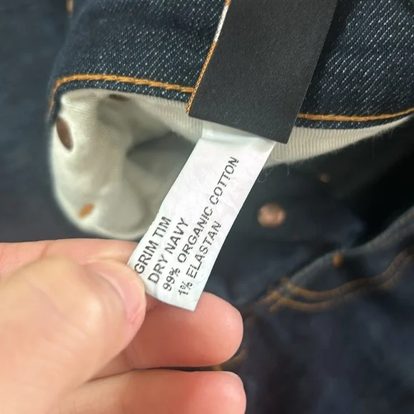 Grim Tim dry navy nudie jeans W 31 L 32
